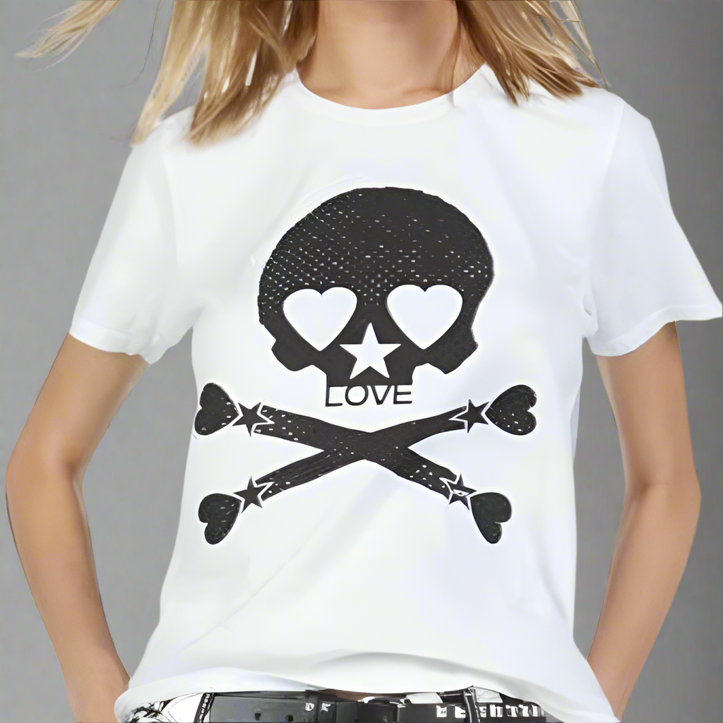 WHITE CRYSTAL LOVE SKULL