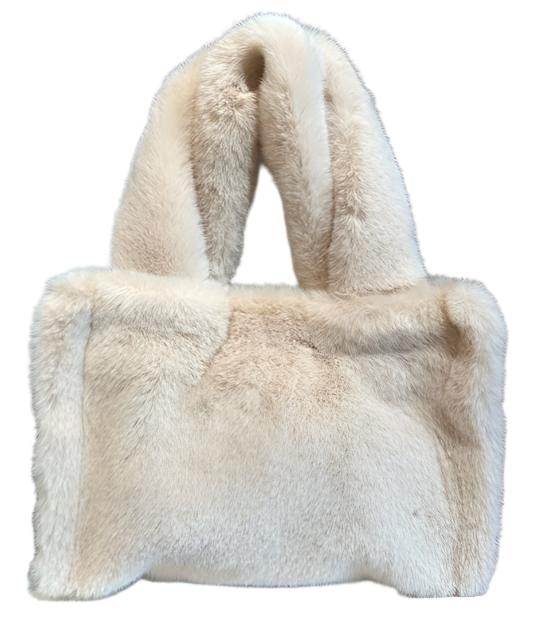 FAUX FUR MINI TOTE BAG