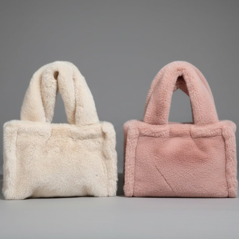 FAUX FUR MINI TOTE BAG