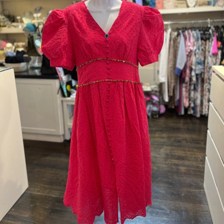 CIELO/ROSA DRESS WITH RHINESTONES