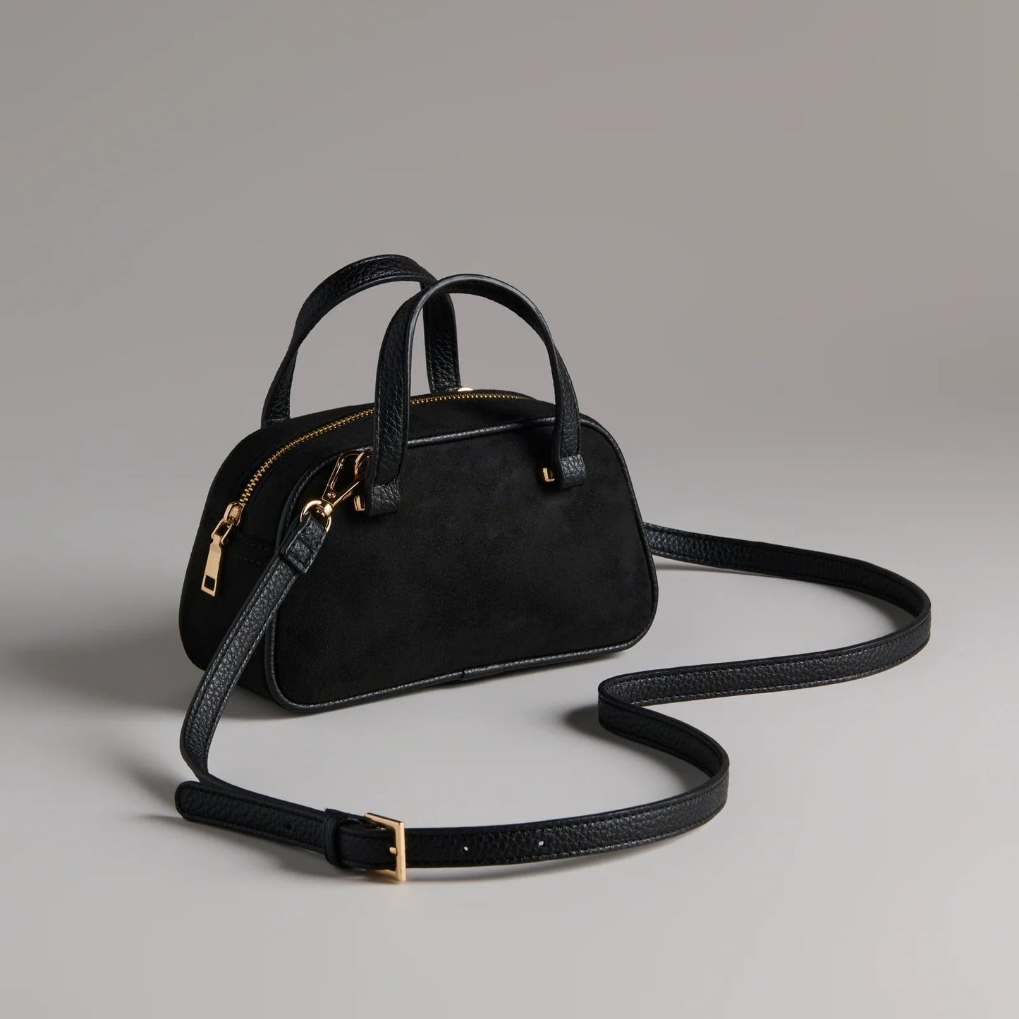 VALLERIE SUEDE MINI TOP HANDLE BAG