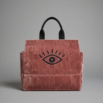 CRUSHED VELVET NORTH-SOUTH TOTE