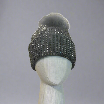 KNIT CRYSTAL BEANIE