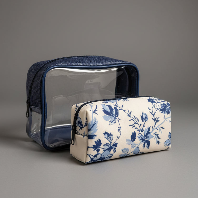 PRETTY SET OF TWO COSMETIC CASES