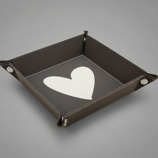 LEATHER HEART TRAY