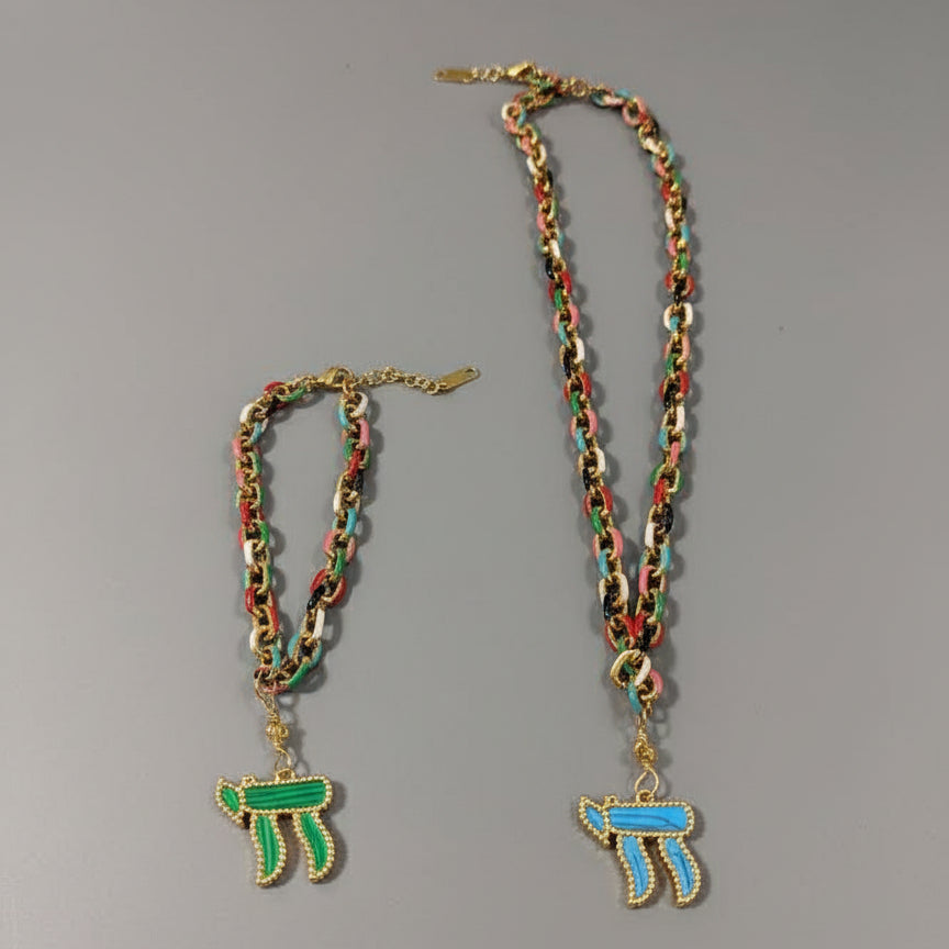 18KT PLATED CHAI PENDANT