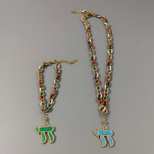 18KT PLATED CHAI PENDANT