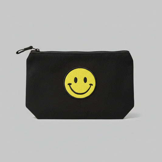 SMILEY FACE CANVAS POUCH