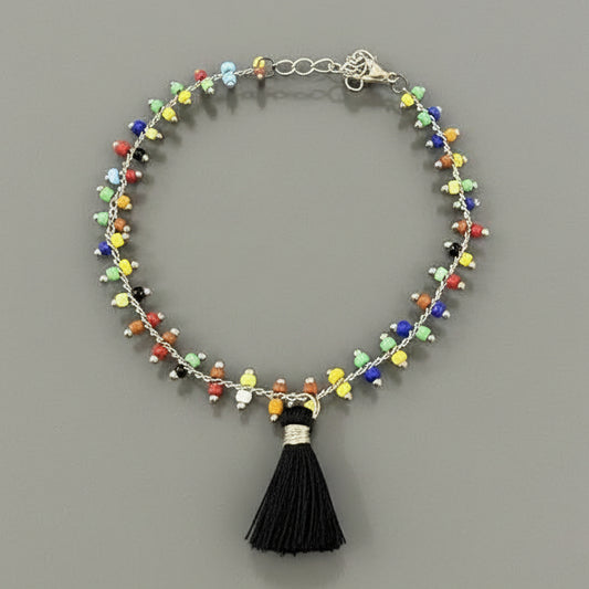 MULICOLORED  TASSLE ANKLET