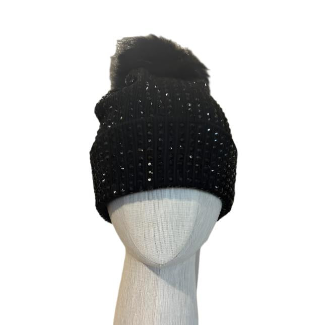 KNIT CRYSTAL BEANIE