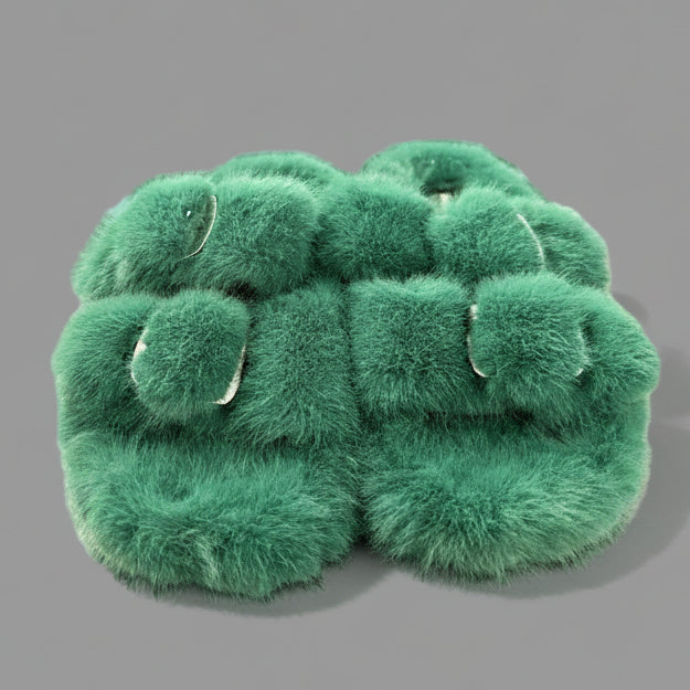 FAUX MINK SANDALS