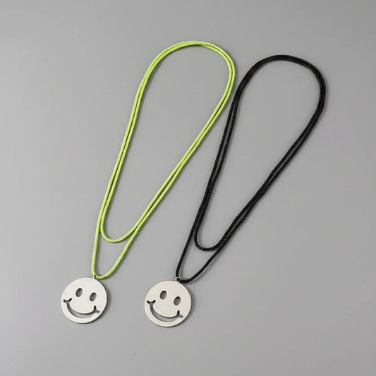 HAPPY FACE BEADED NECKLACE