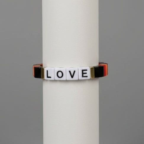 SQUARE BEAD LOVE BRACELET