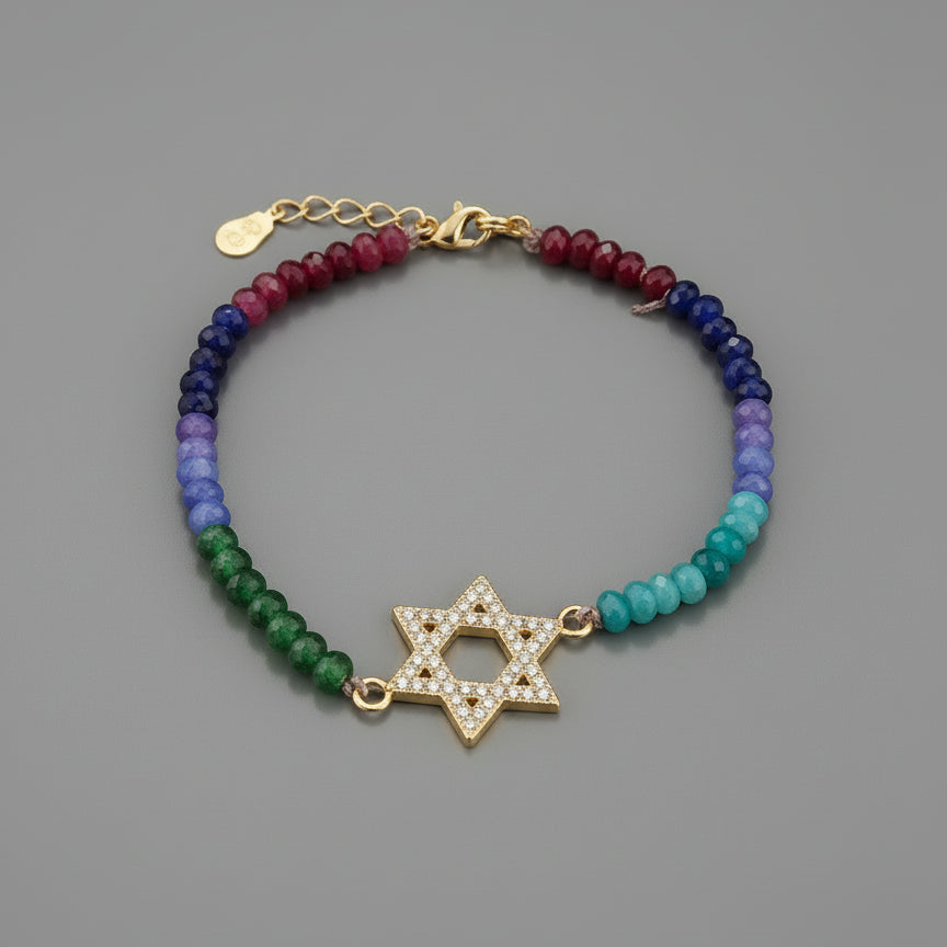 JADE OMBRE CZ STAR BRACELET