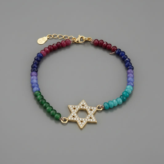 JADE OMBRE CZ STAR BRACELET