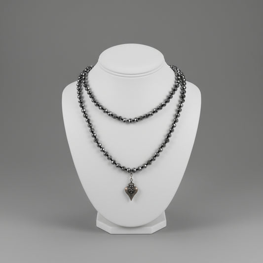 SILVER FLEUR DE LIS NECKLACE