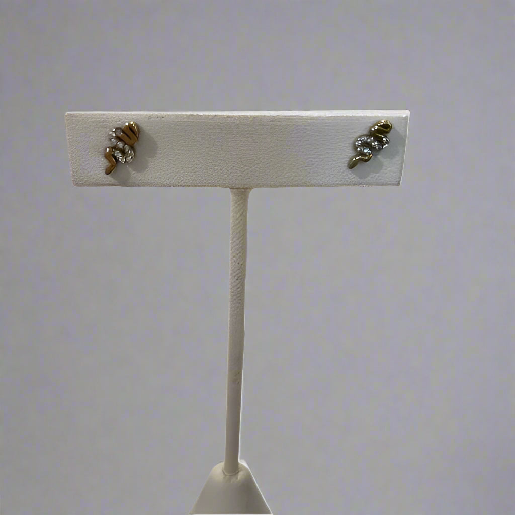 GOLD CZ SNAKE EARRINGS