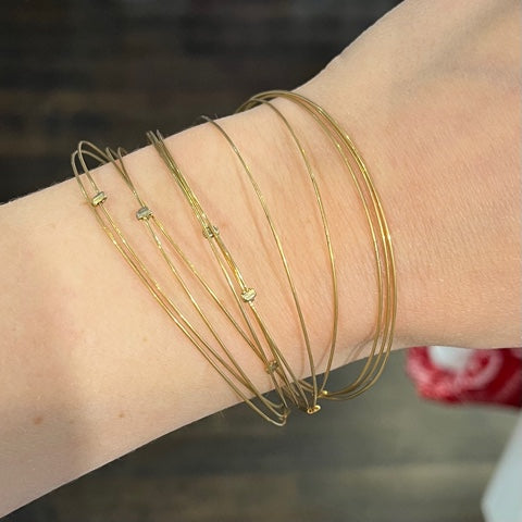 YELLOW GOLD BANGLE BRACELETS