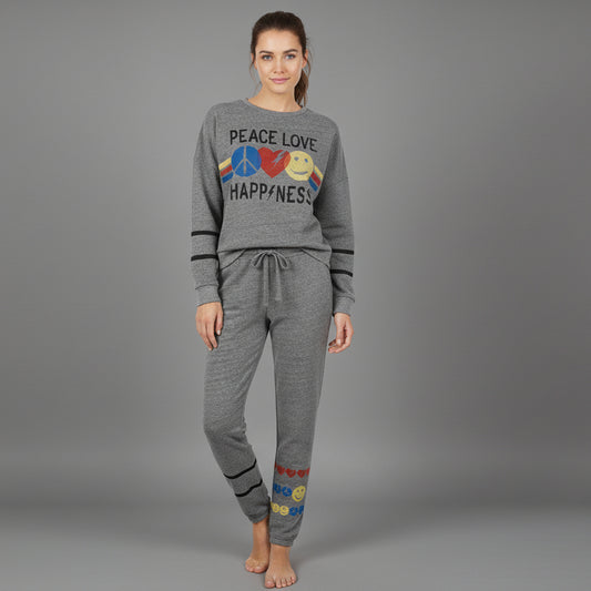 GREY SWEAT PANTS WITH SIGNS