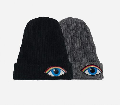 RAINBOW EYE PATCH HAT-HAT : O/S