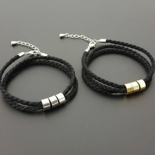 LOVE HOPE FAITH LEATHER BRAIDED BRACELET