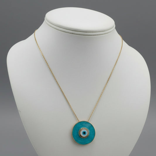 ENAMEL EVIL EYE NECKLACE
