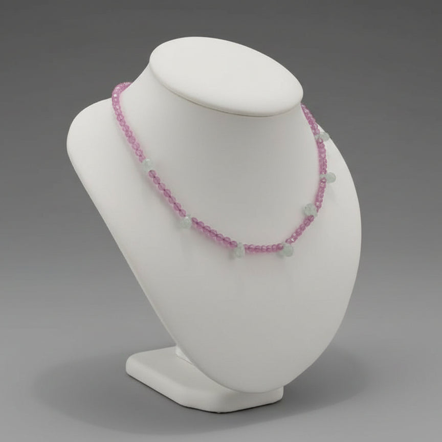 LAVENDER JADE BEADS NECKLACE