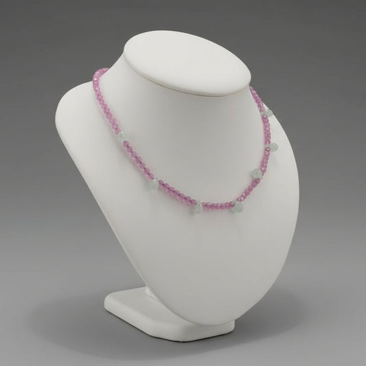 LAVENDER JADE BEADS NECKLACE