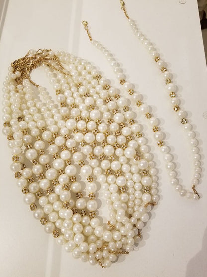 PEARL NECKLACE WITH GOLD