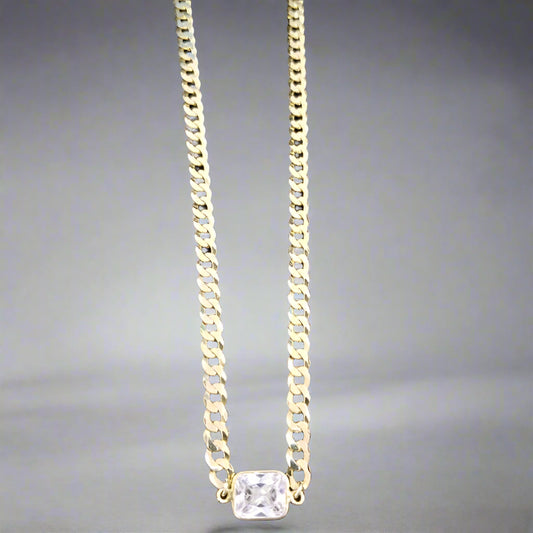 ZIRCONIA CUBAN LINK NECKLACE