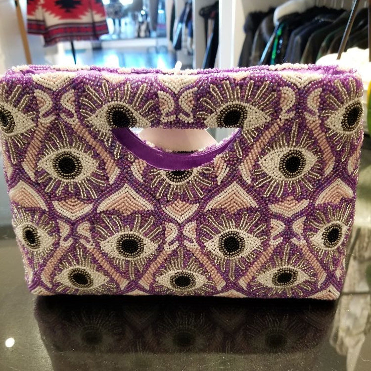 PURPLE CUT OUT HANDLE CLUTCH