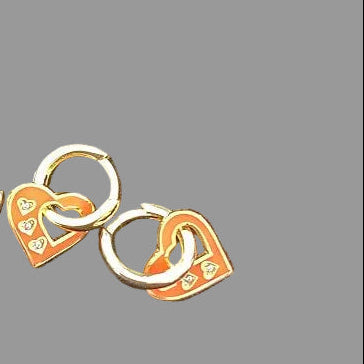 HEART 925 GOLD PLATED EARRING