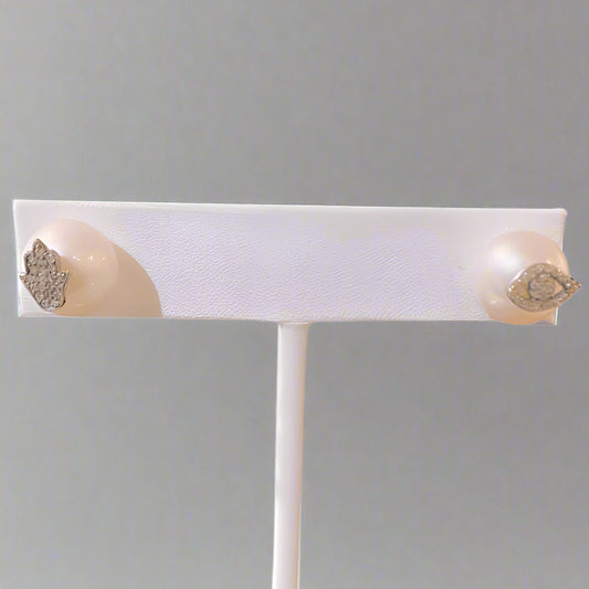 HAMSA/EVIL EYE PEARL STUDS
