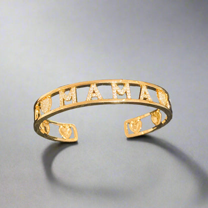 MAMA CUFF CZ/BRASS