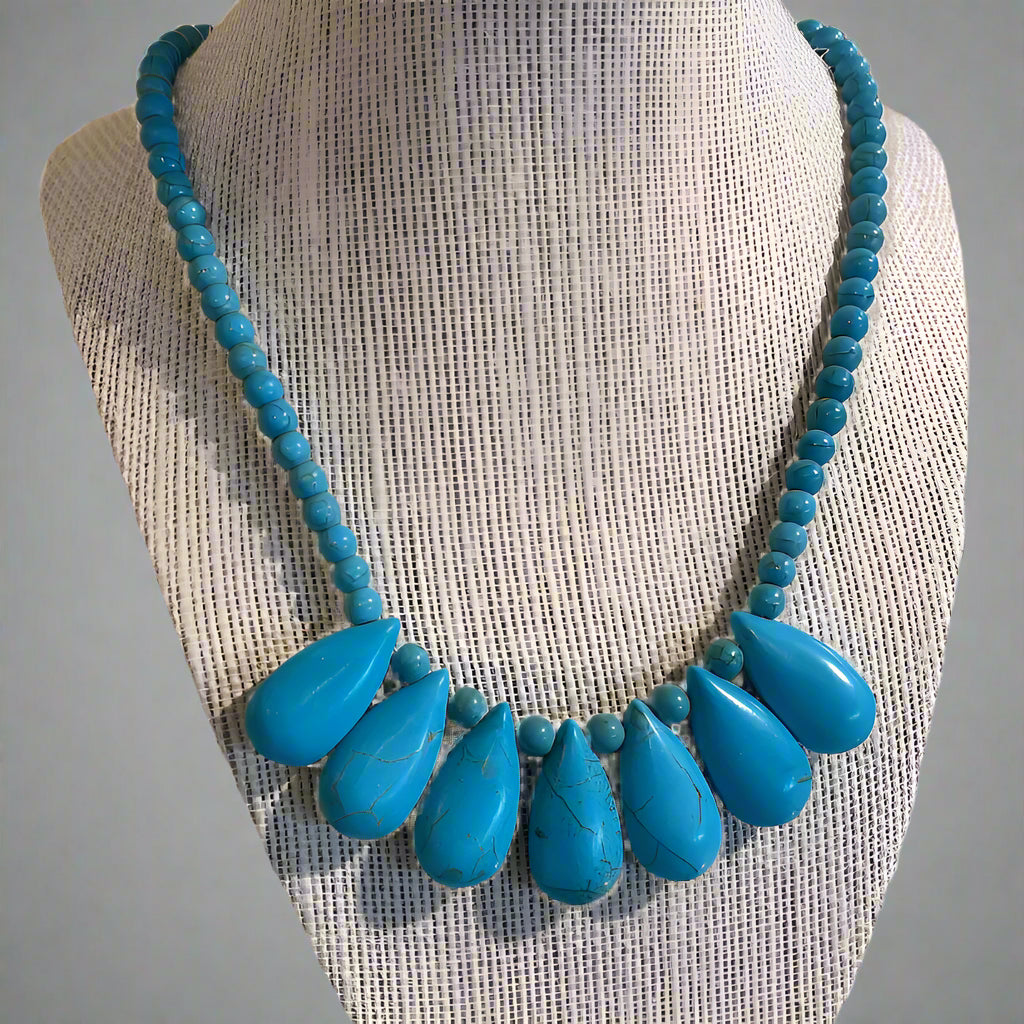 TURQUOISE TEARDROP NECKLACE