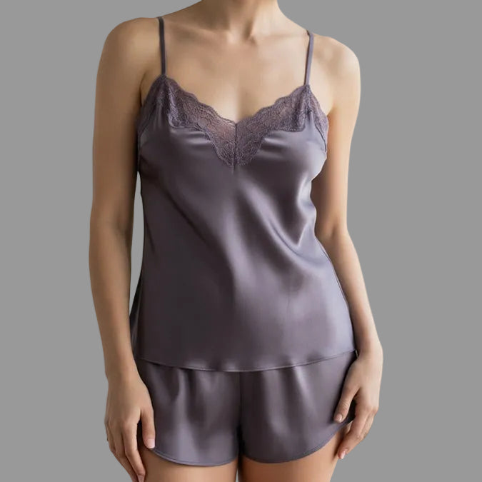 SLATE SATIN SLEEP SET
