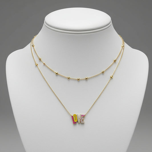 ENAMEL LOVE NECKLACE