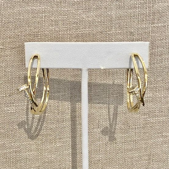 NAIL HEAD HOOP EARRINGS