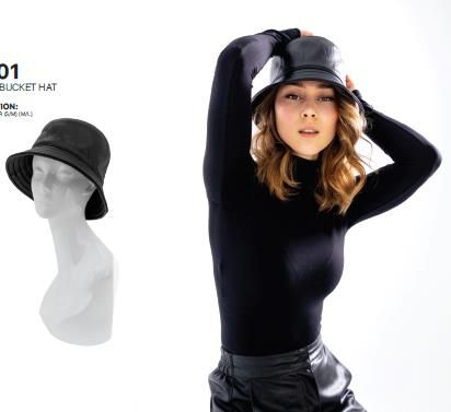 LEATHER BUCKET HAT