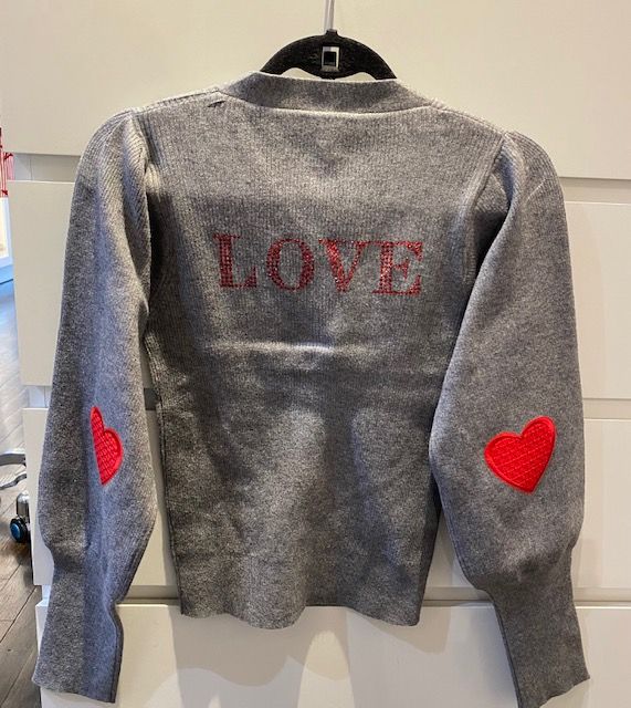 LOVE PUFF SHOULDER CARDIGAN