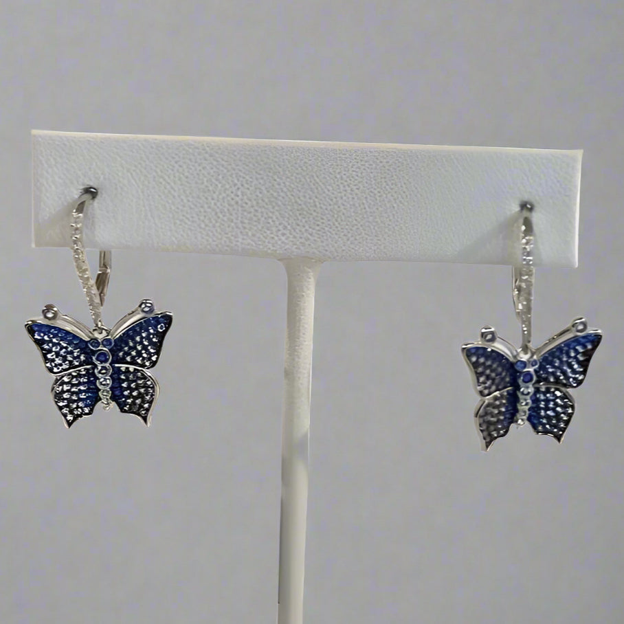 STERLING SILVER AND SAPPHIRE BUTTERFLY