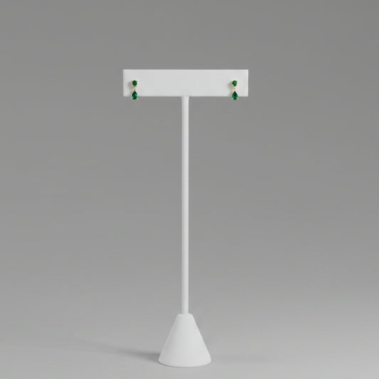 EMERALD DROP VERMEIL ERRING