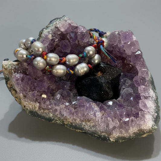 PEARL RAINBOW CORD BRACELET