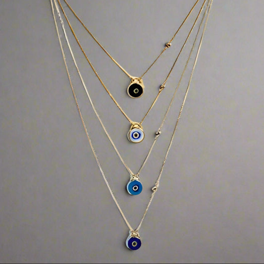 24KT PLATED EVIL EYE NECKLACE