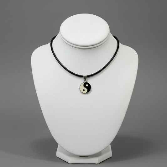 YIN YANG LEATHER NECKLACE