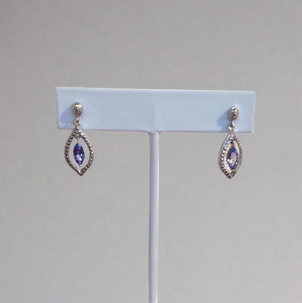 SS DIA TANZANITE EARRINGS