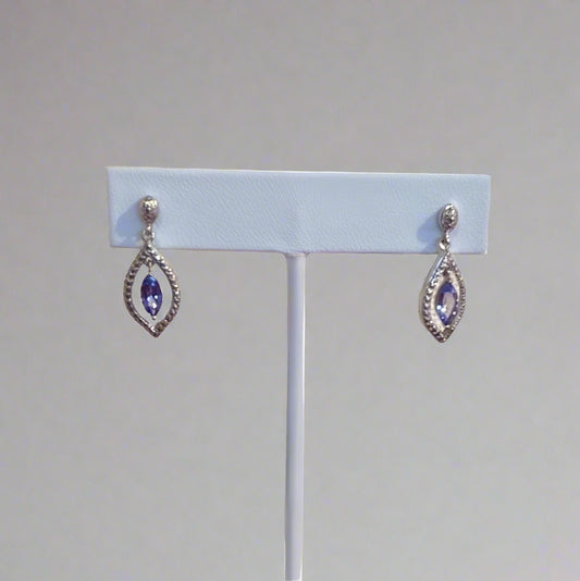 SS DIA TANZANITE EARRINGS