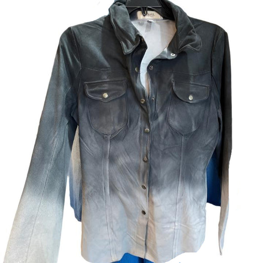 ROBIN INDIGO LEATHER JACKET