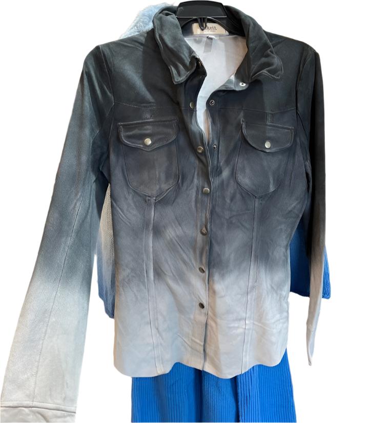 ROBIN INDIGO LEATHER JACKET