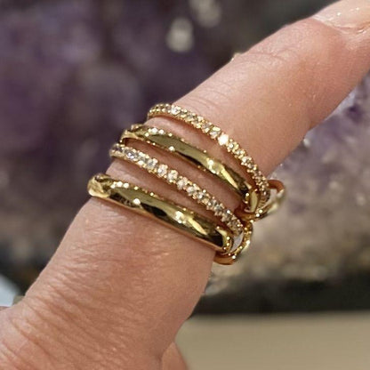 GOLD FILLED LINKED RINGS